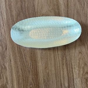 Crate & Barrell Silver Oval Decorative Tray